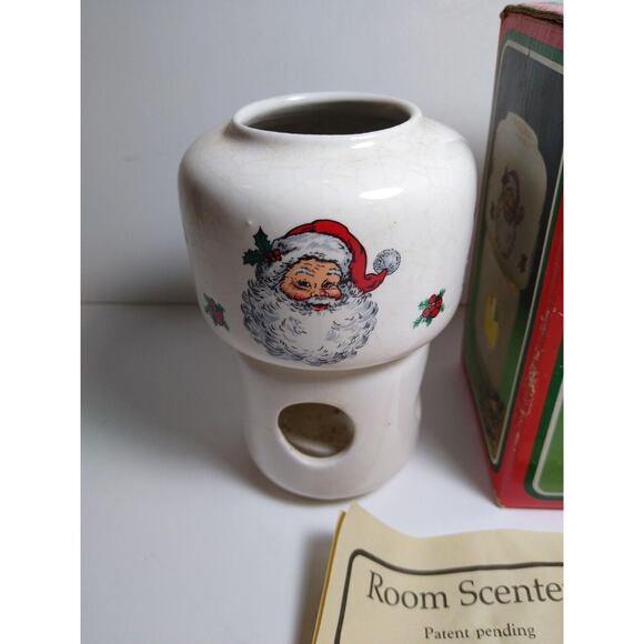 Vintage Christmas Potpourri Press Ceramic Room Scenter Santa Claus 1988 Holiday - Picture 2 of 10